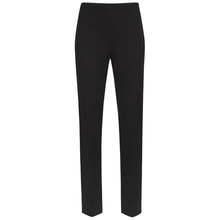 Straight Leg Viscose Pant in Black