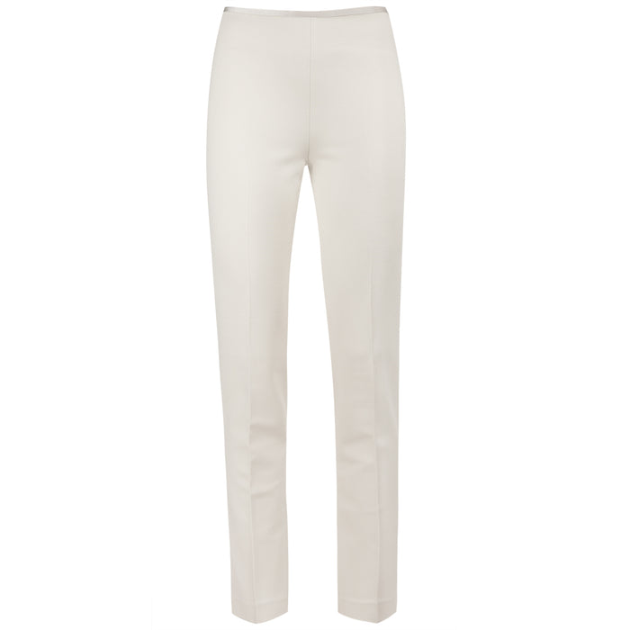 Straight Leg Viscose Pant in Alabaster