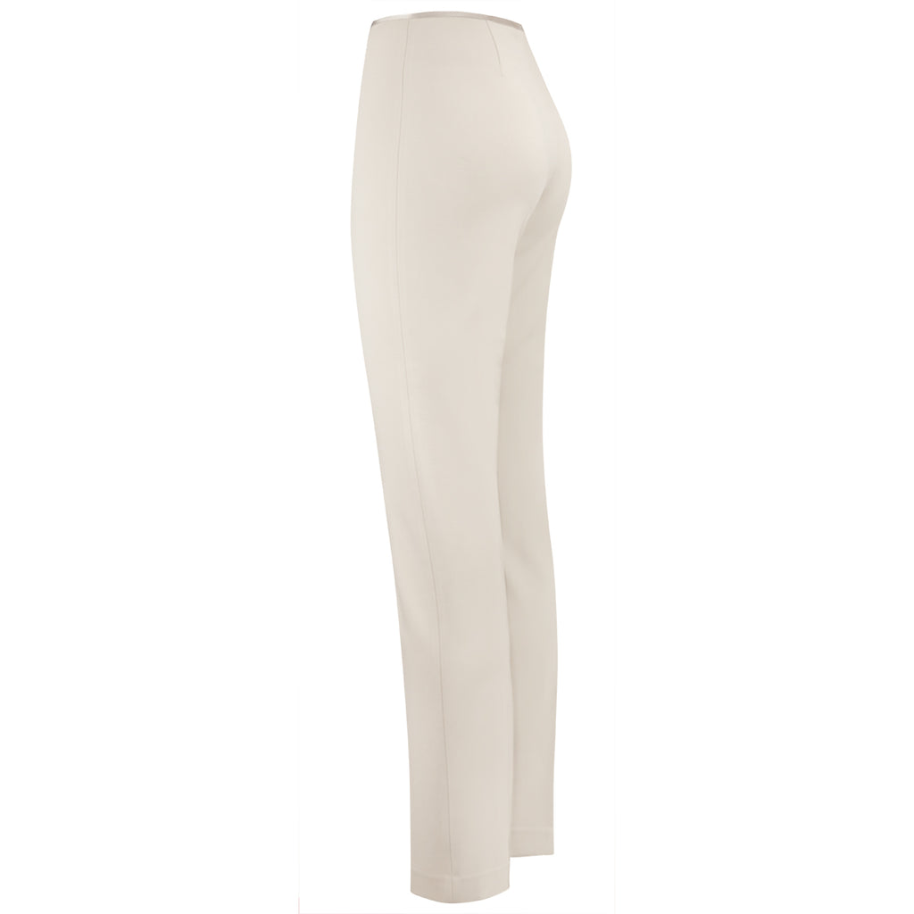 Straight Leg Viscose Pant in Alabaster