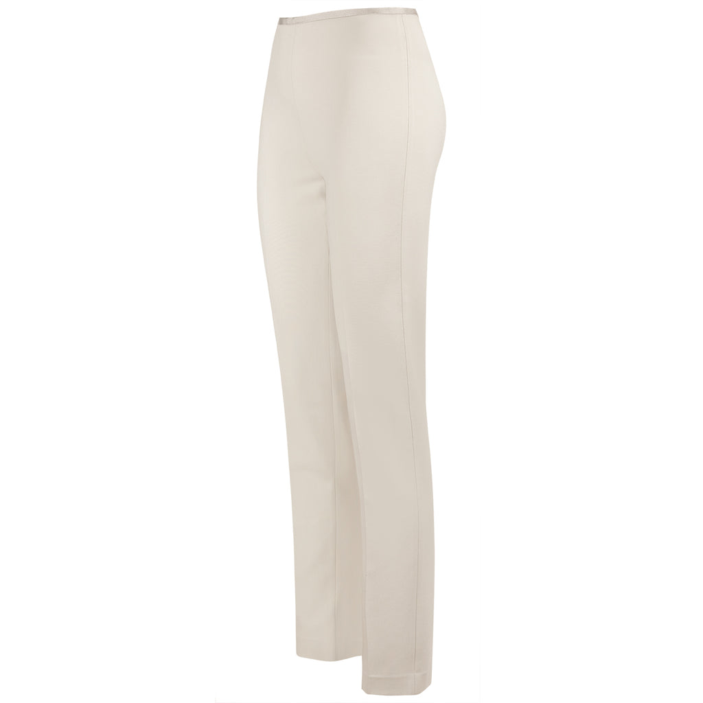 Straight Leg Viscose Pant in Alabaster