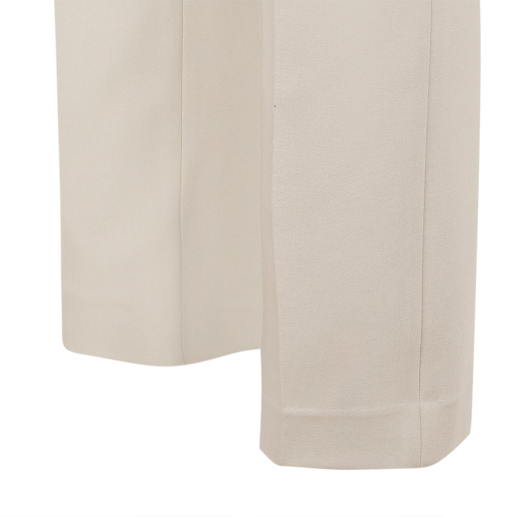 Straight Leg Viscose Pant in Alabaster