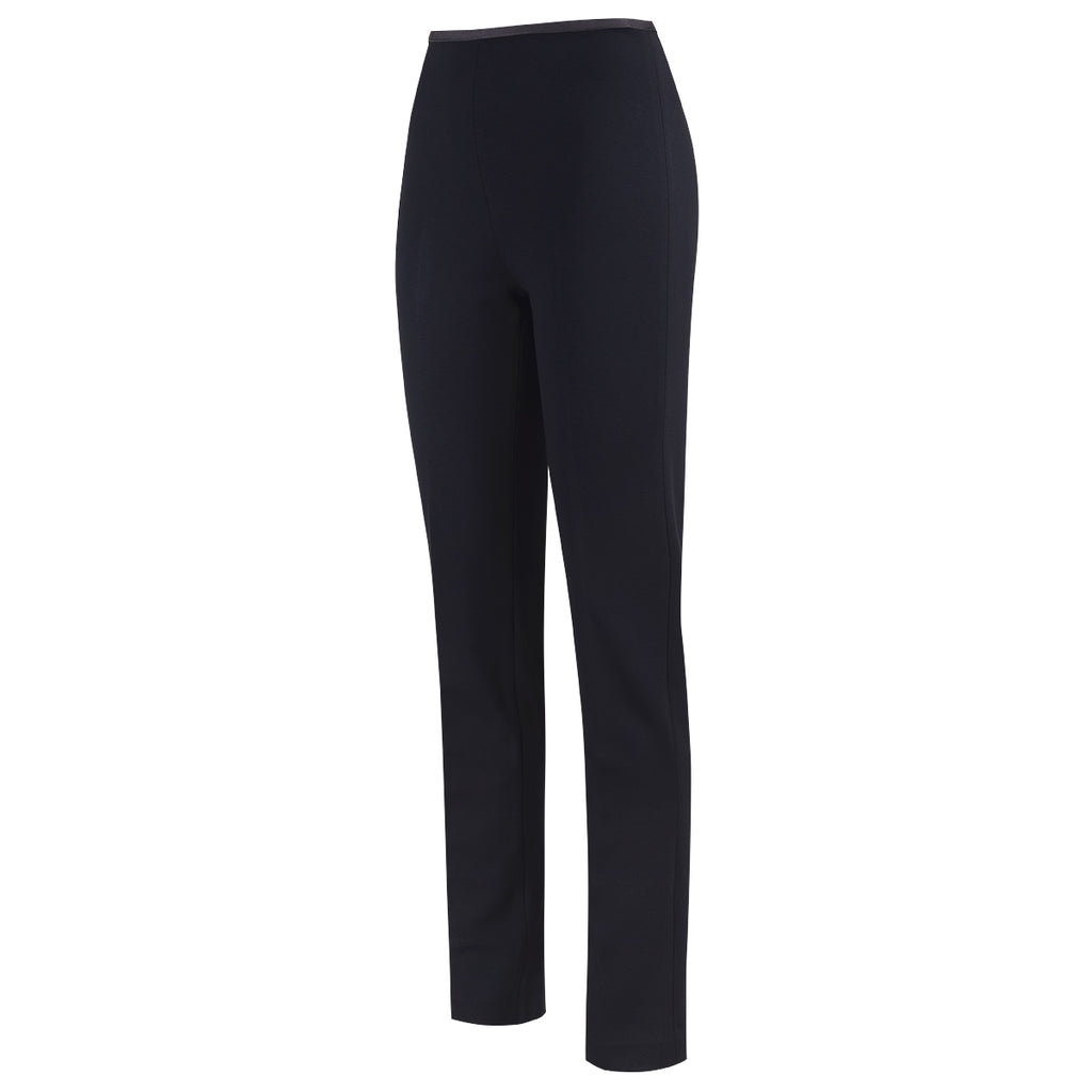 Straight Leg Viscose Pant in Navy