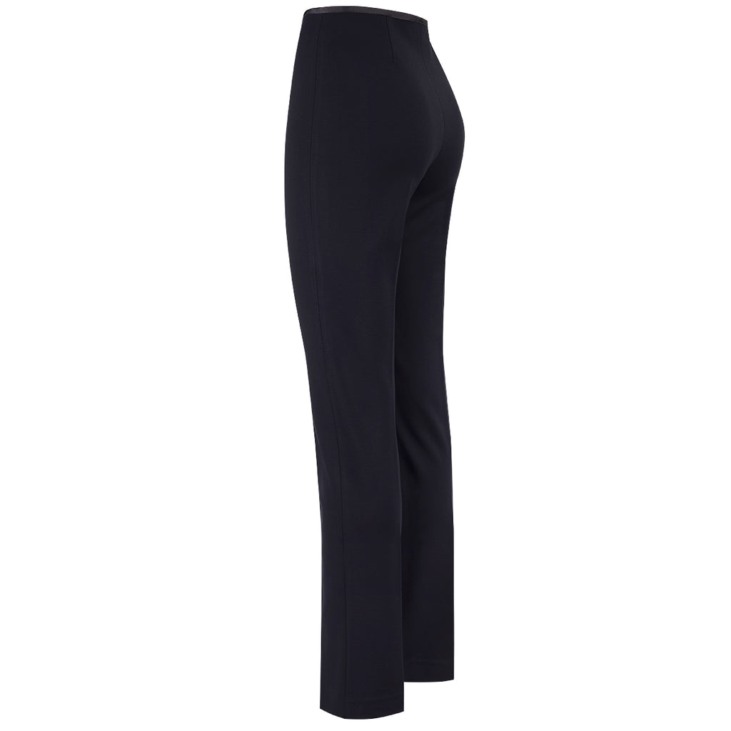 Straight Leg Viscose Pant in Navy