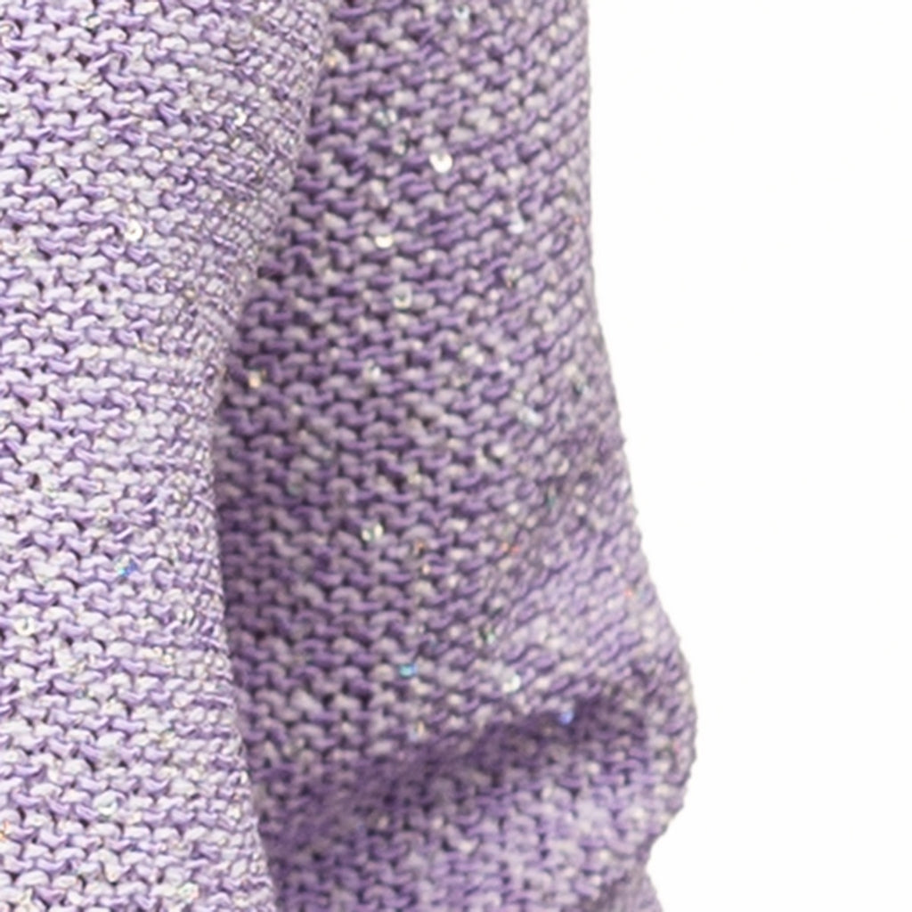 V Neck Cotton Pullover in Lilac