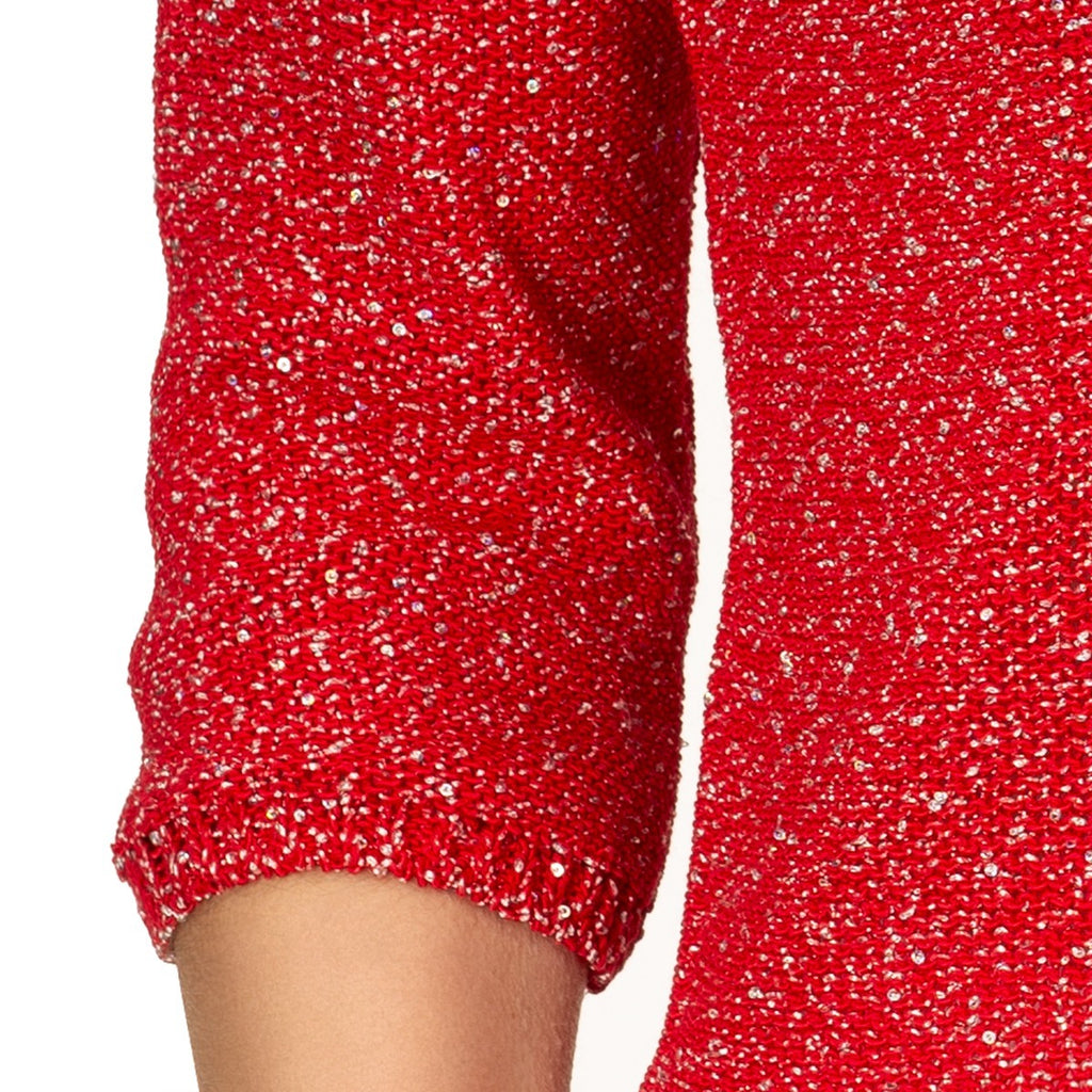 Pailletami Pullover in Red