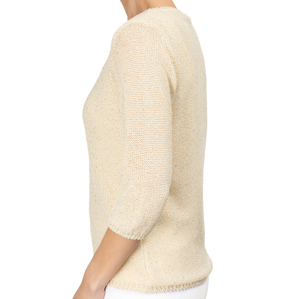 Pailletami Pullover in Flax