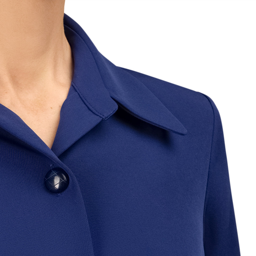 Fitted Blouse with Pockets in Sapphire