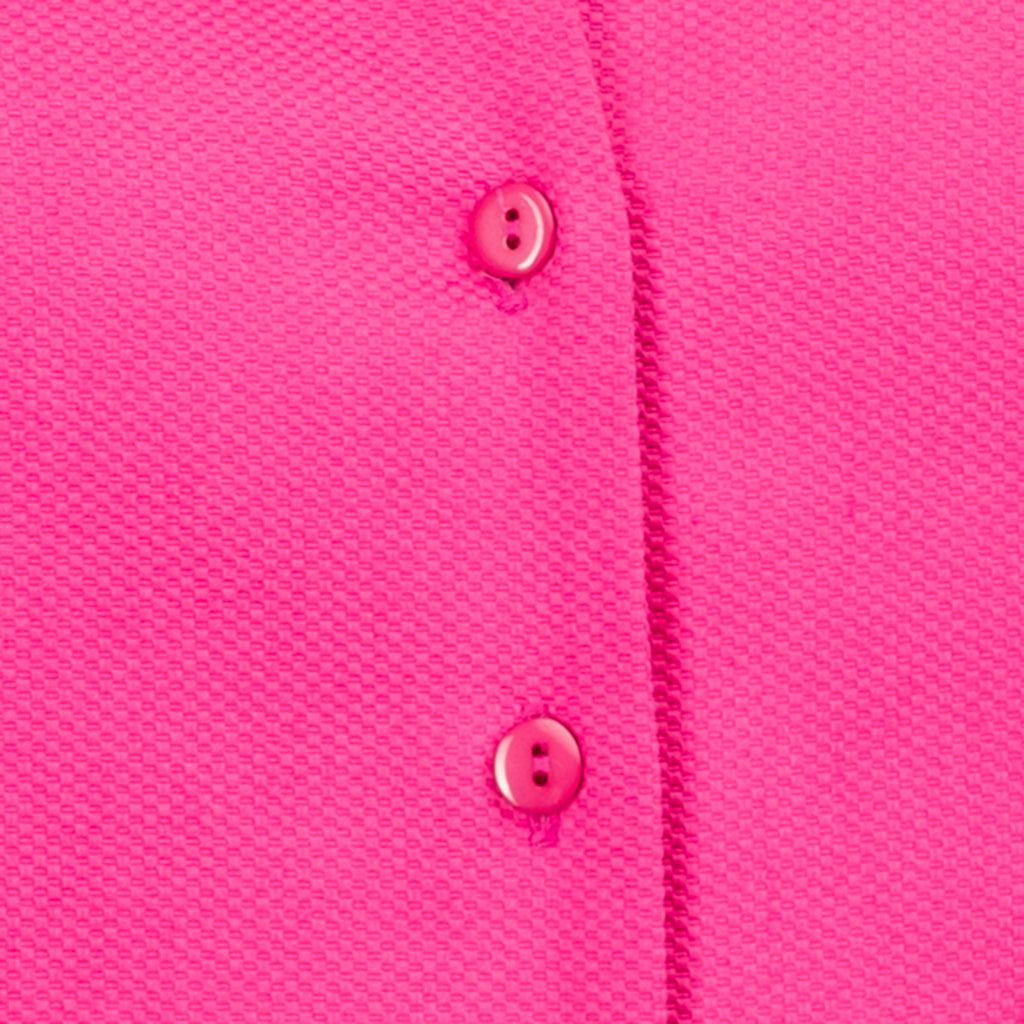 Inverted Notch Collar Pique Shirt in Passion Pink