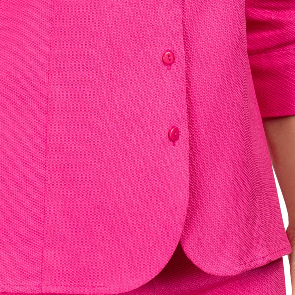 Inverted Notch Collar Pique Shirt in Passion Pink