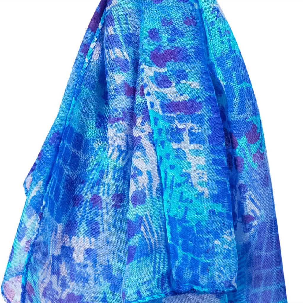 Silk & Modal Scarf in Blue Barcelona