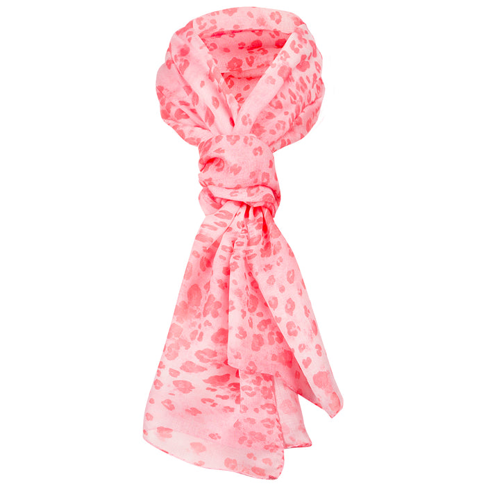 Silk & Modal Scarf in Coral Leo Mist