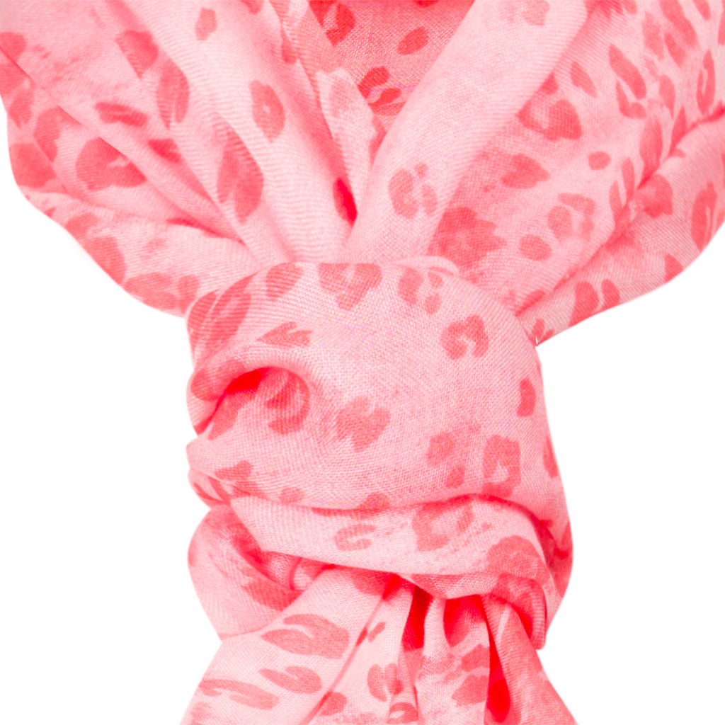 Silk & Modal Scarf in Coral Leo Mist