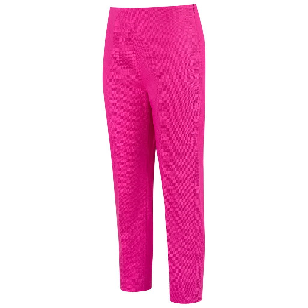 Slim Fit Pique Capri in Passion Pink