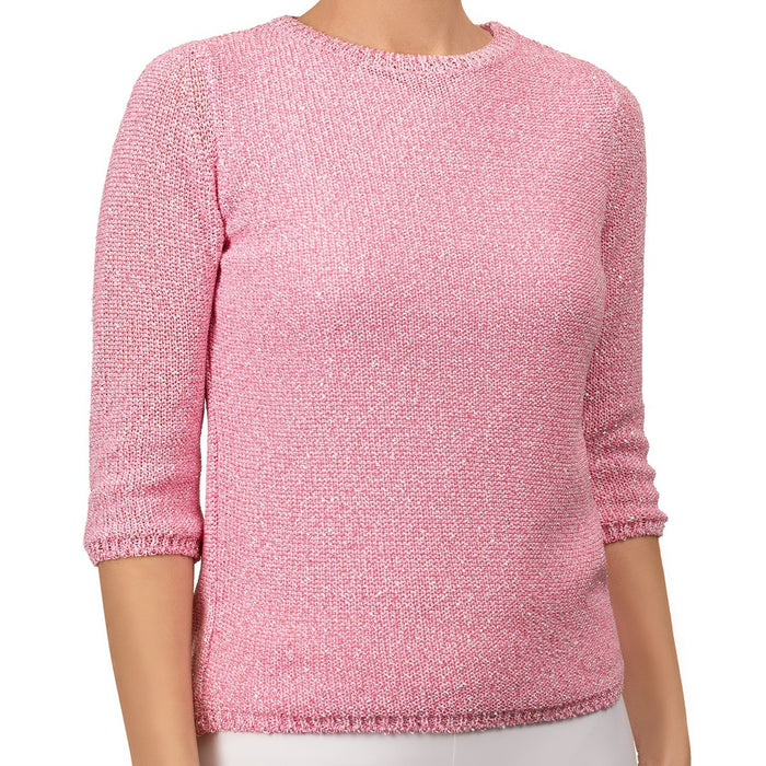 Pailletami Pullover in Pale Pink