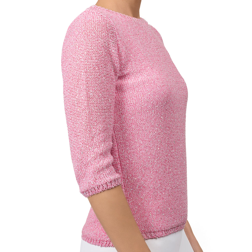 Pailletami Pullover in Pale Pink