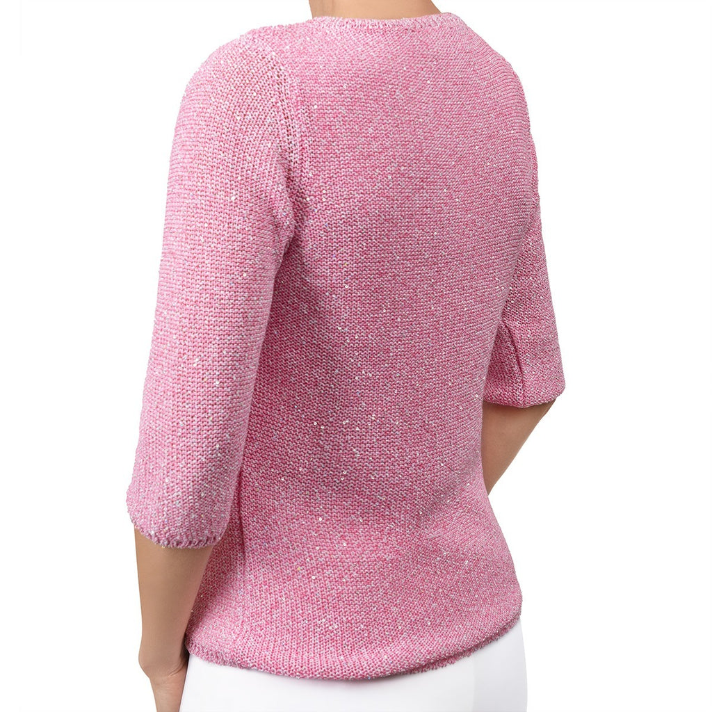 Pailletami Pullover in Pale Pink