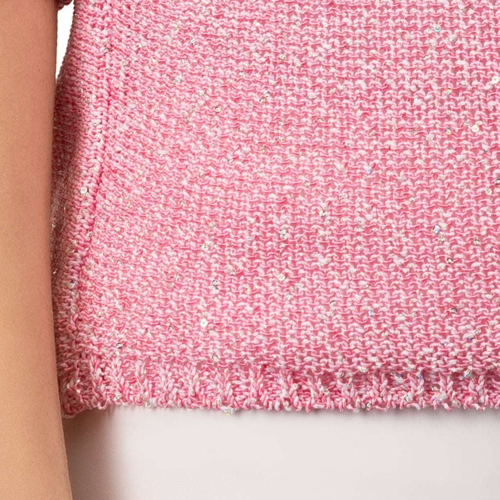 Pailletami Pullover in Pale Pink