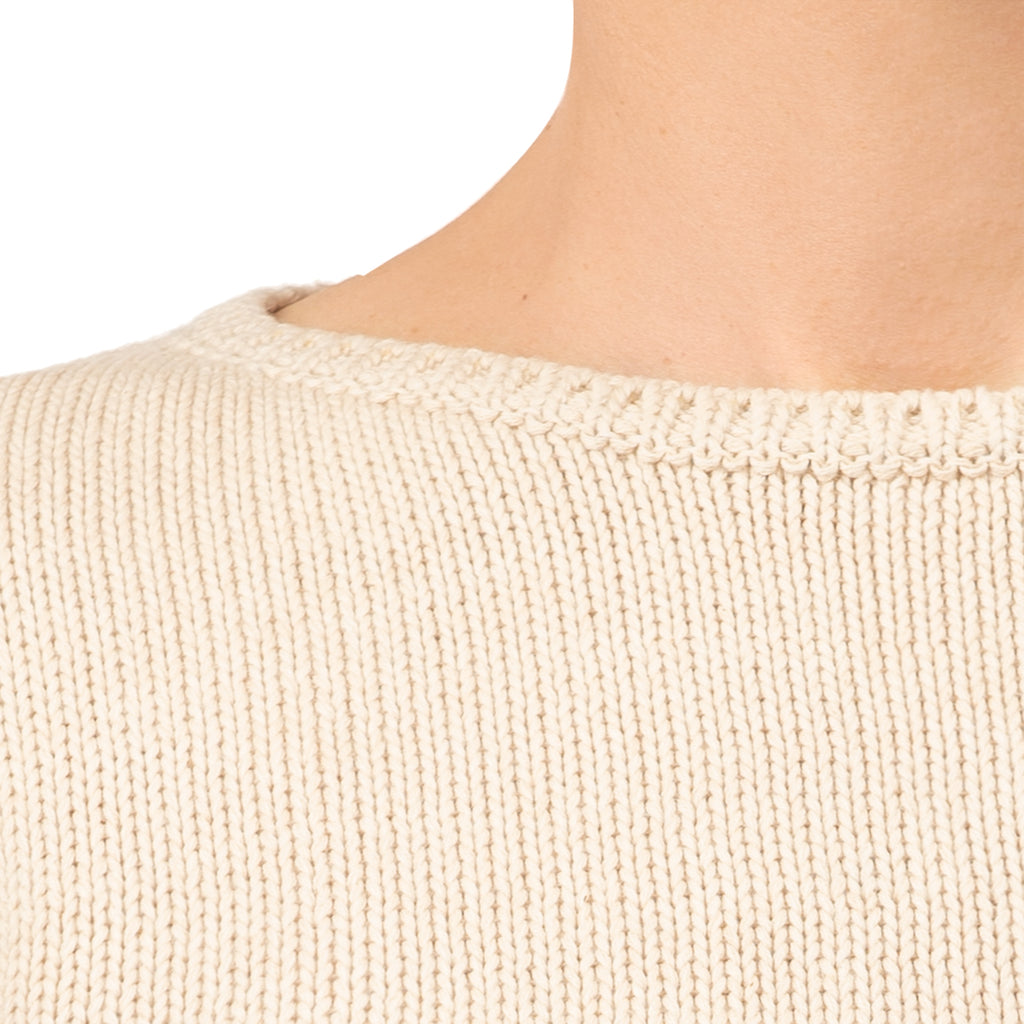 Long Sleeve Pullover in Beige Melange