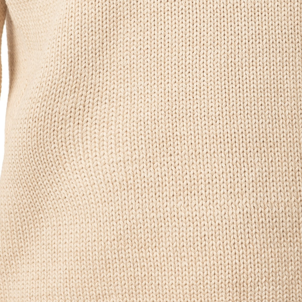 Long Sleeve Pullover in Beige Melange