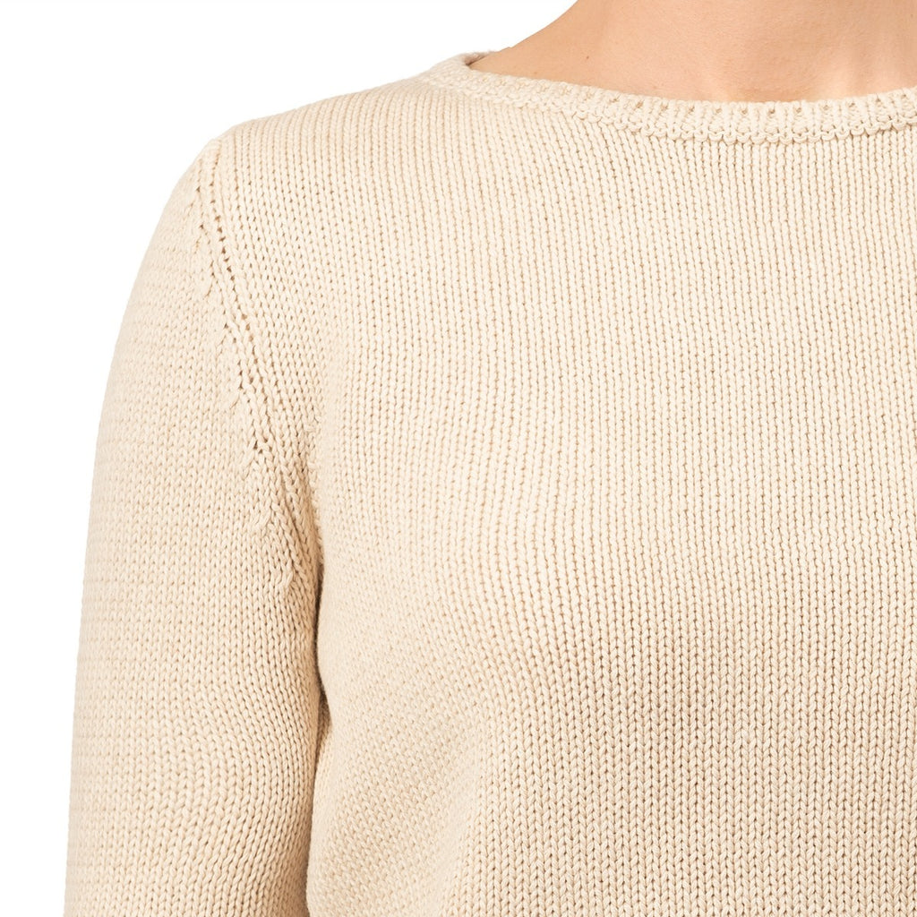 Long Sleeve Pullover in Beige Melange