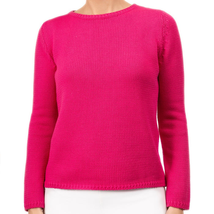 Long Sleeve Pullover in Fuxia