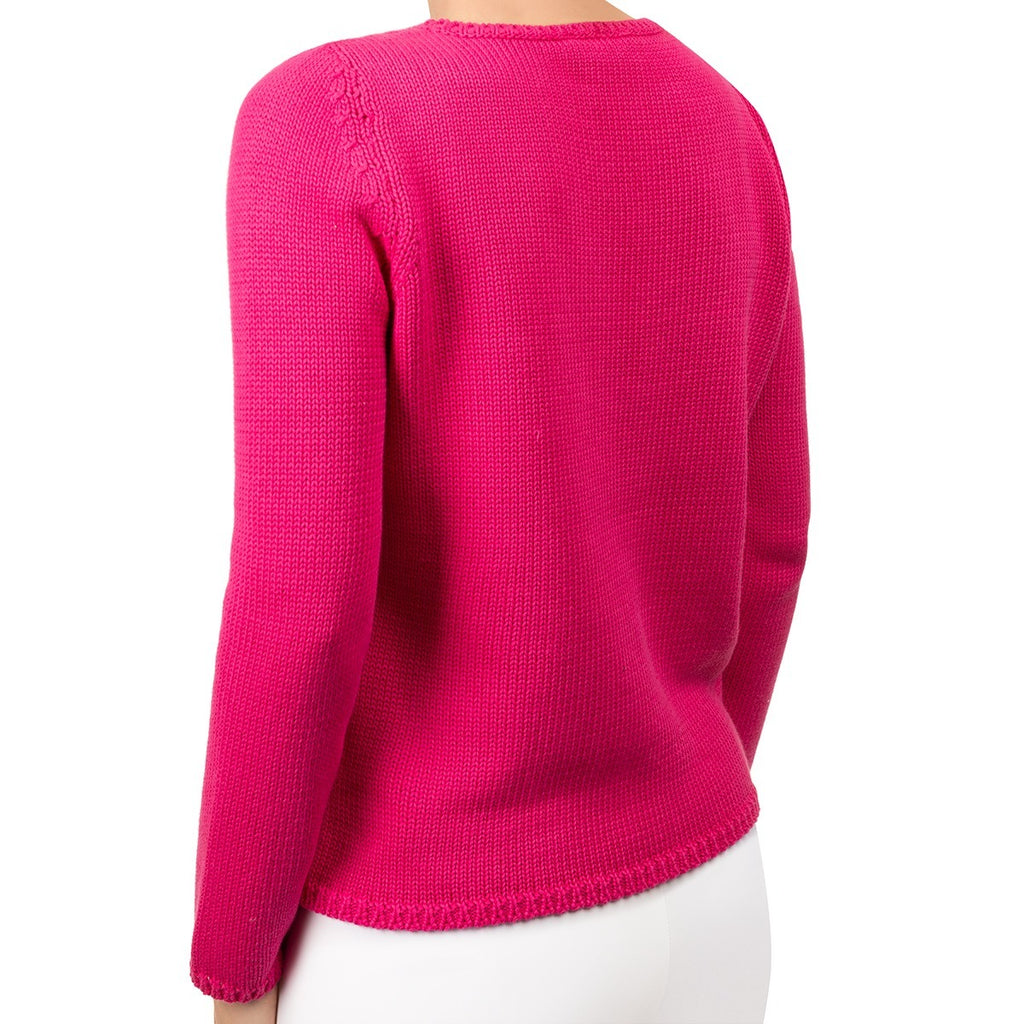 Long Sleeve Pullover in Fuxia