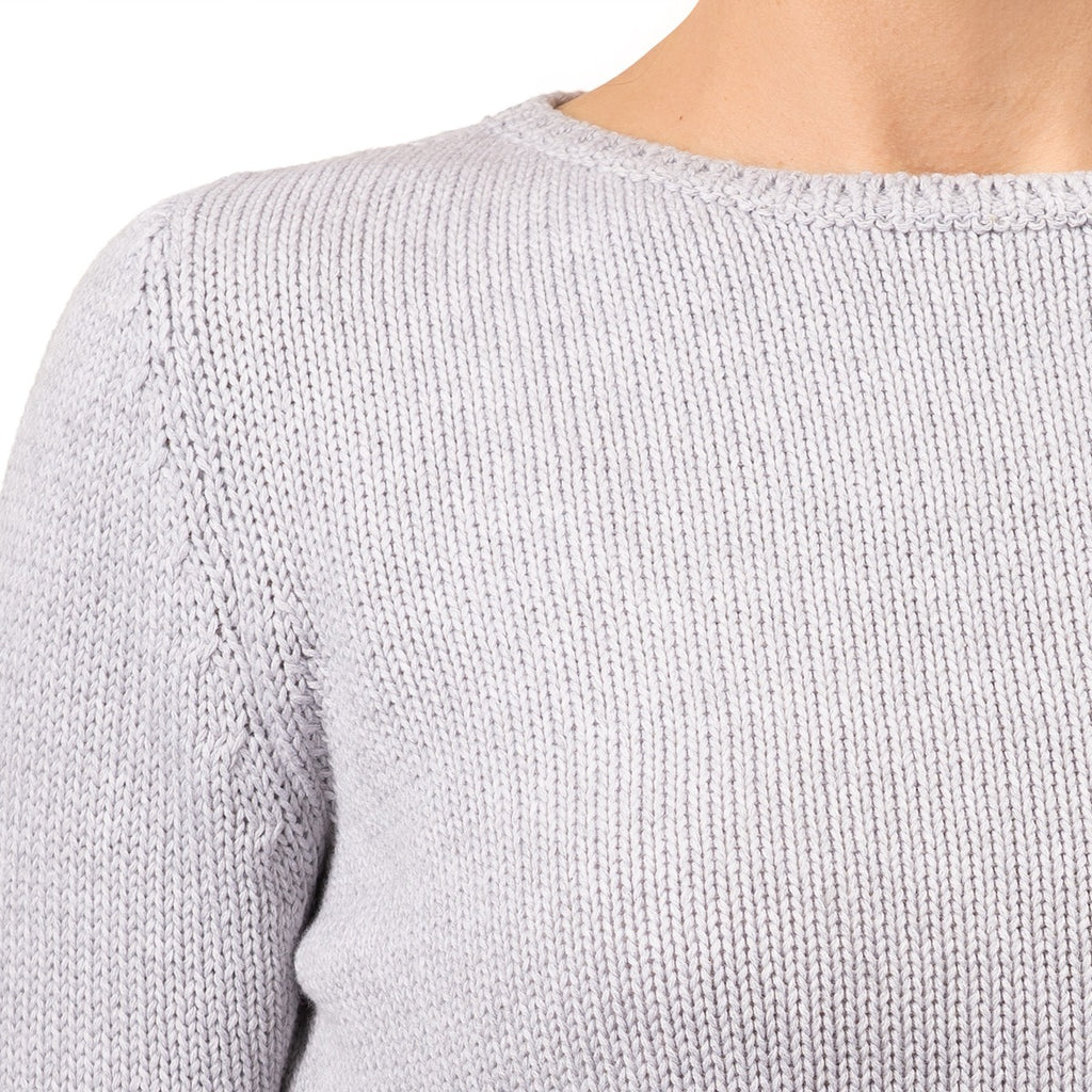 Long Sleeve Pullover in Grey Melange