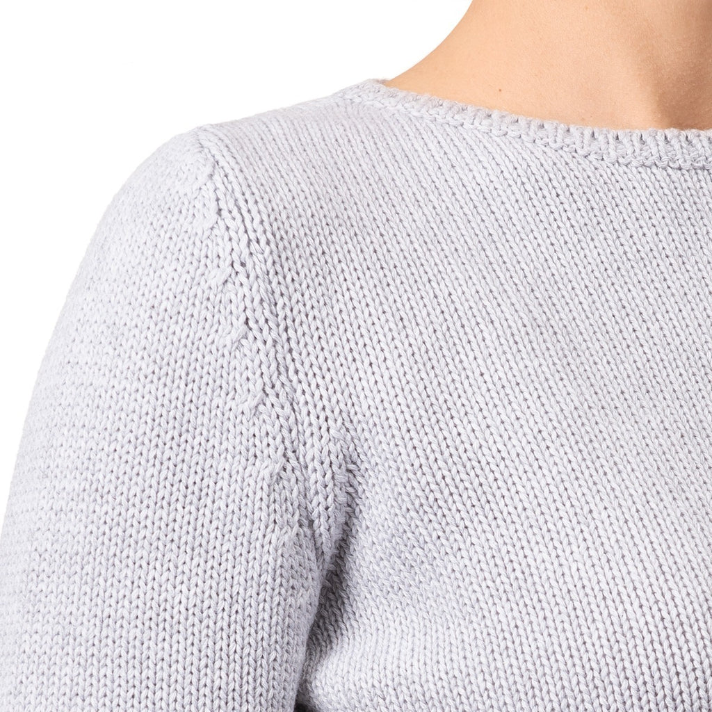 Long Sleeve Pullover in Grey Melange