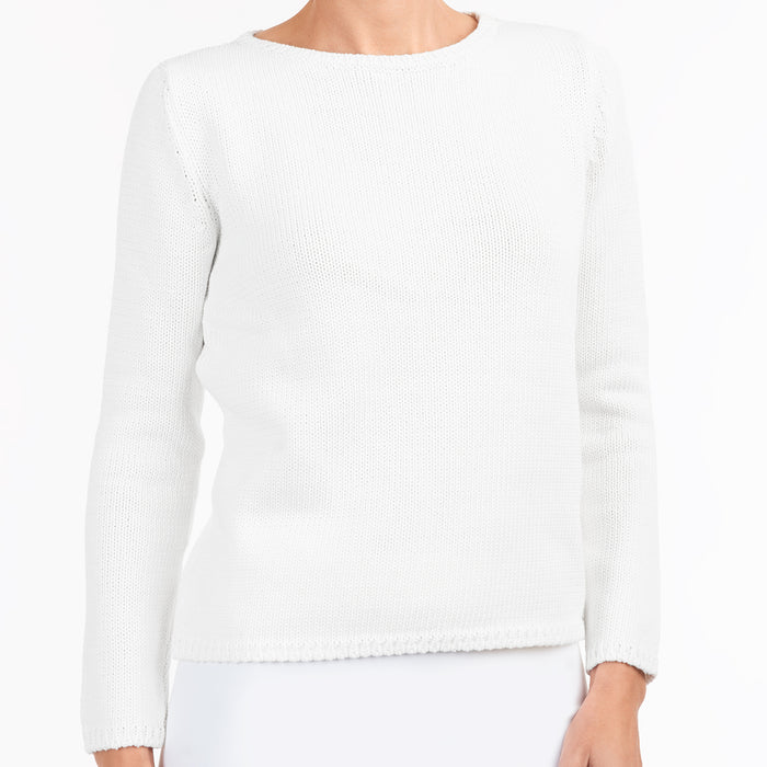 Long Sleeve Pullover in White