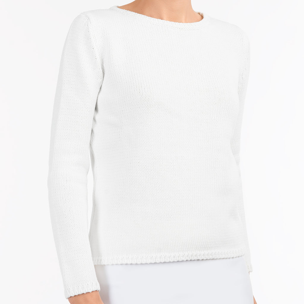 Long Sleeve Pullover in White