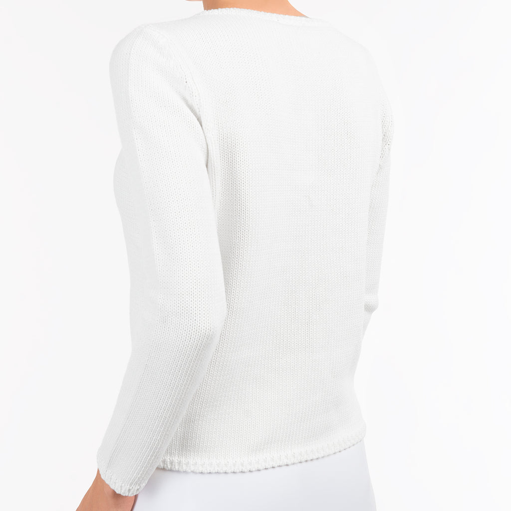 Long Sleeve Pullover in White