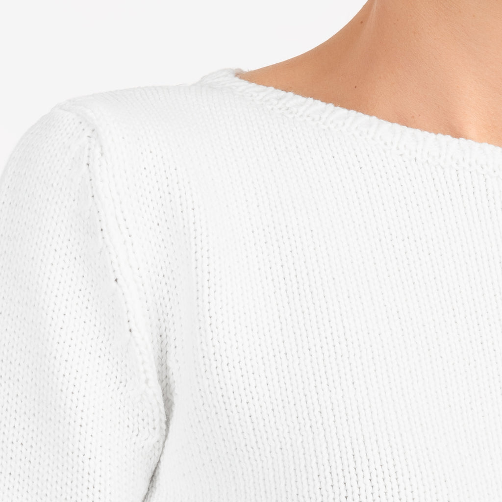 Long Sleeve Pullover in White