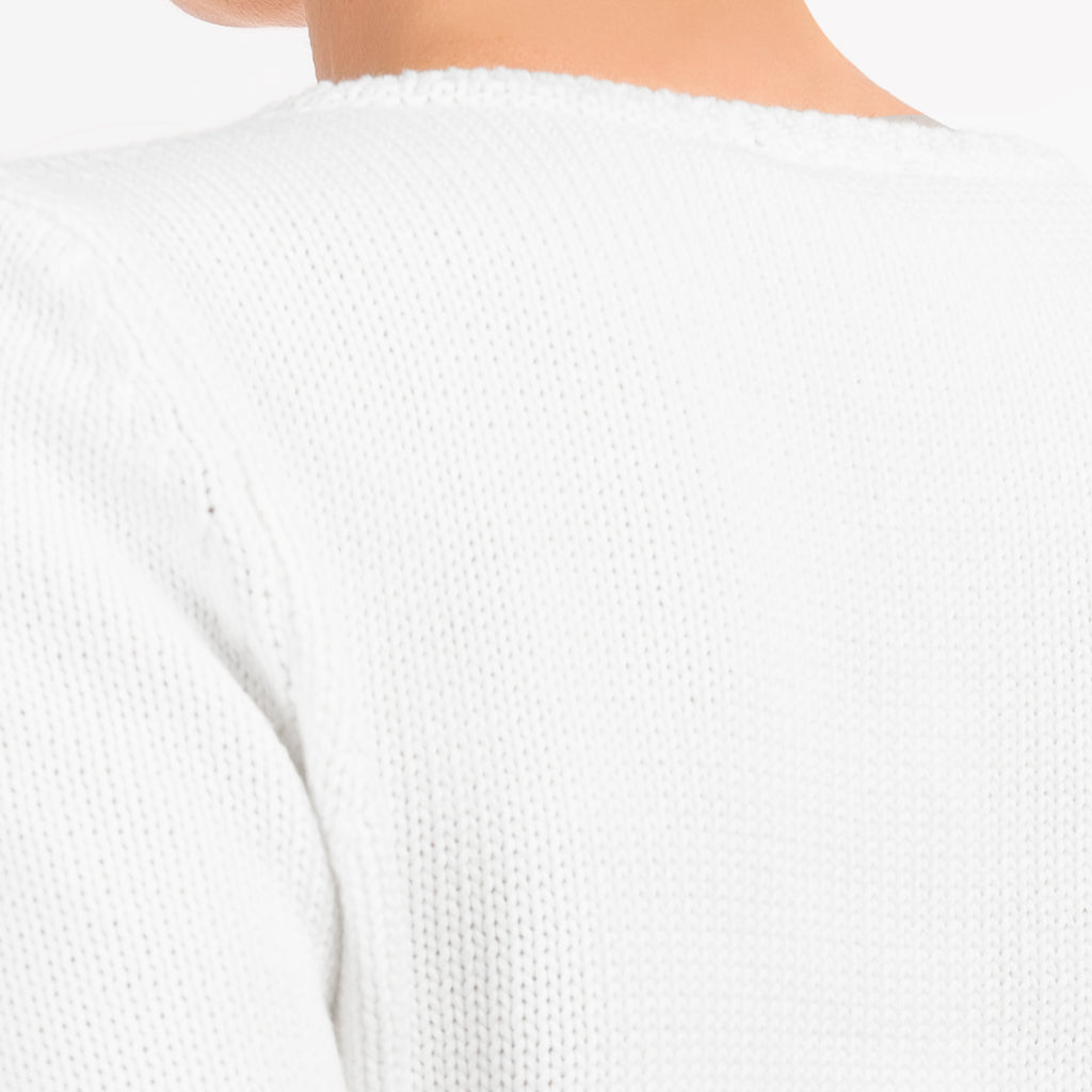 Long Sleeve Pullover in White