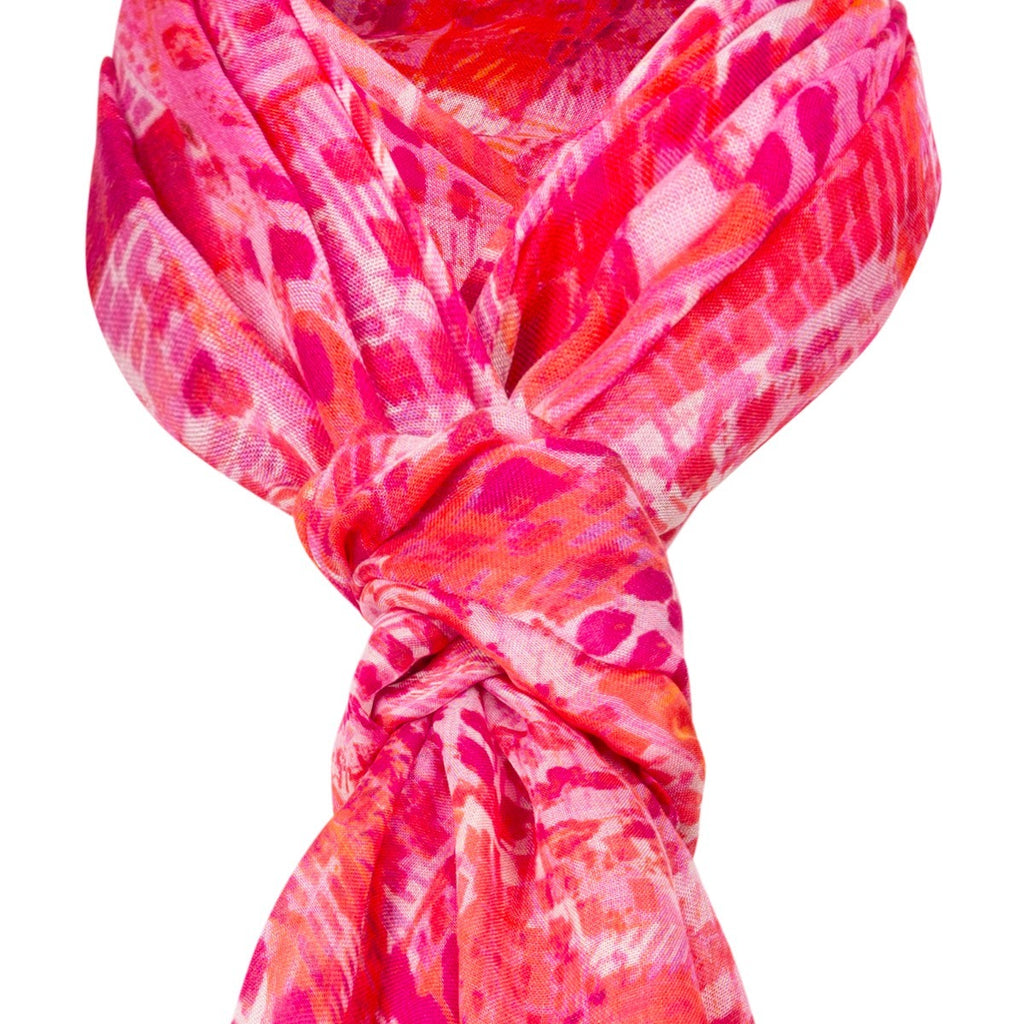 Silk & Modal Scarf in Pink Barcelona