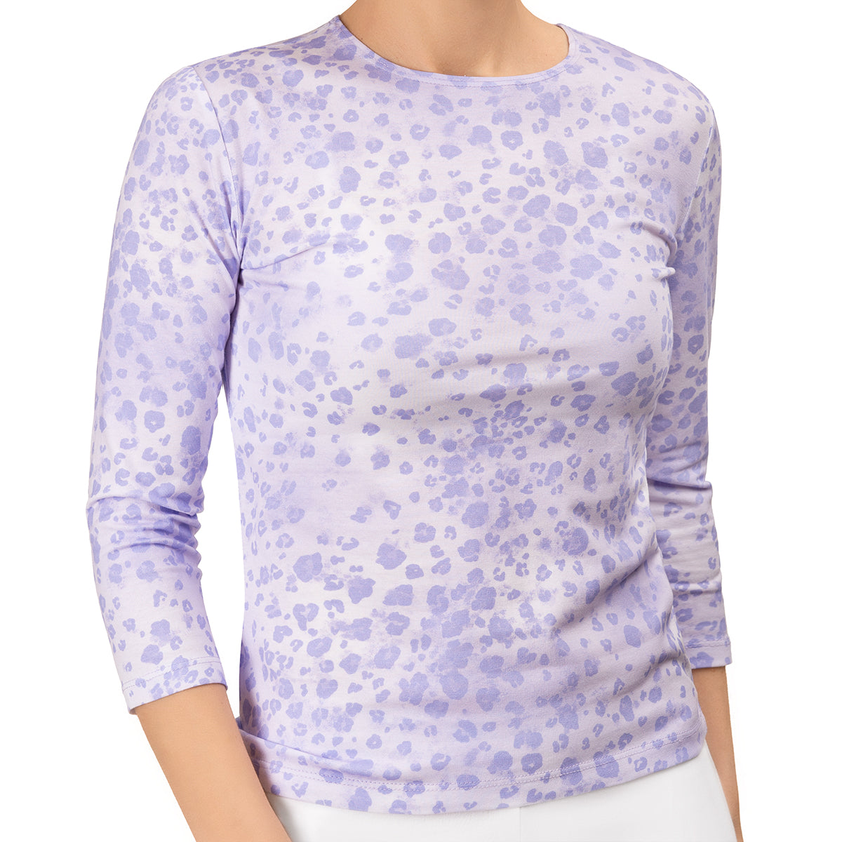 T-shirt Gymboree Pour Fille Taille XS (3/4 Ans) - Manches Longues Léopard Lilas - Coton/polyester - Neuf Avec étiquettes