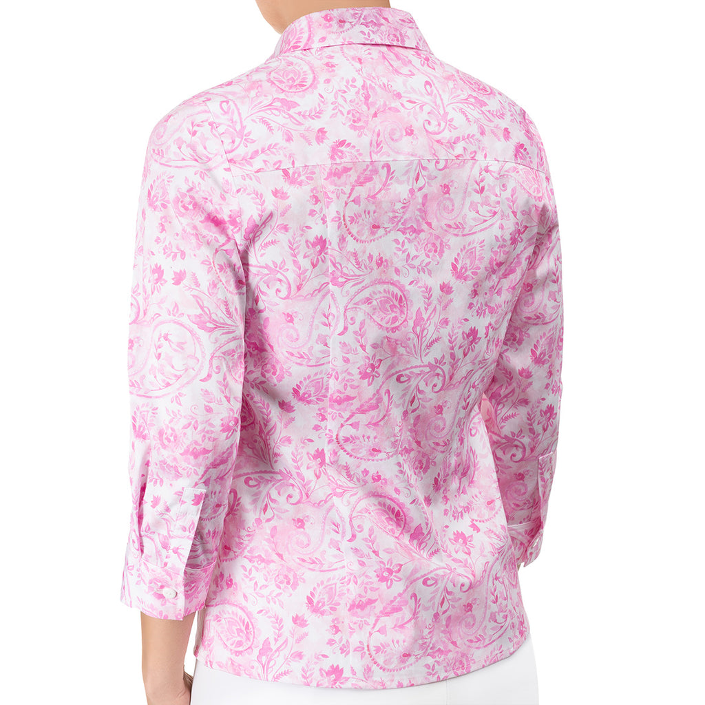 Cotton Raso Blouse in Pink Cote D Azur