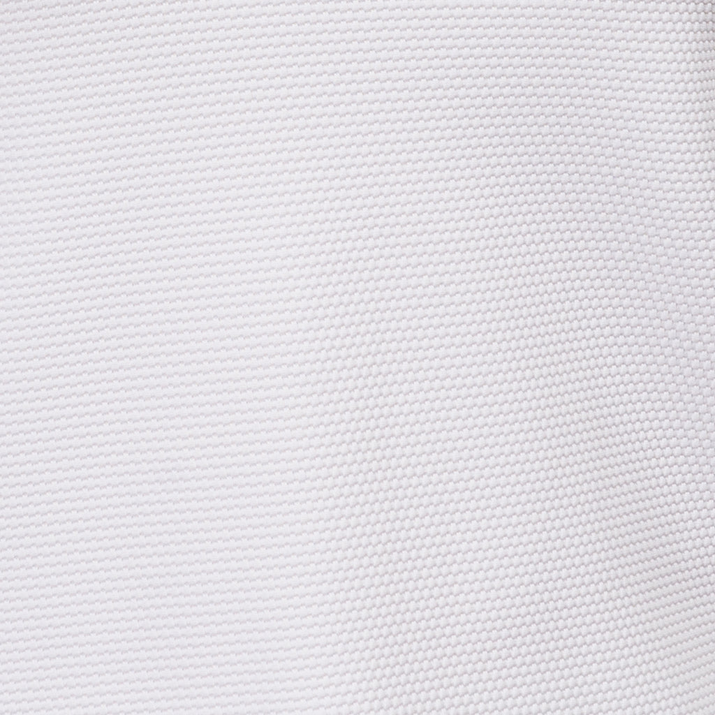 Knit Pique Polo Collar Tee in White