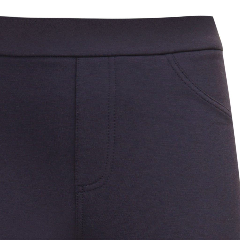 Stretch Cotton Knit Jean in Navy