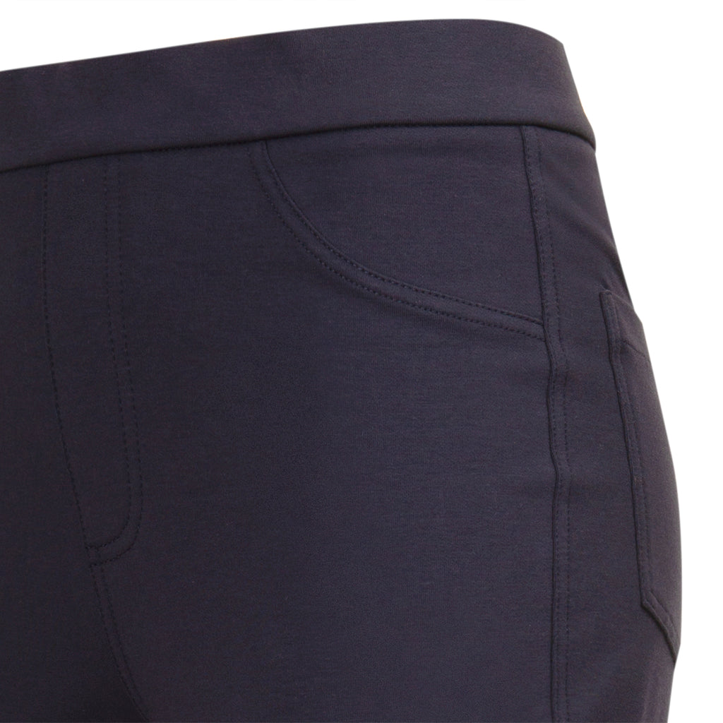 Stretch Cotton Knit Jean in Navy