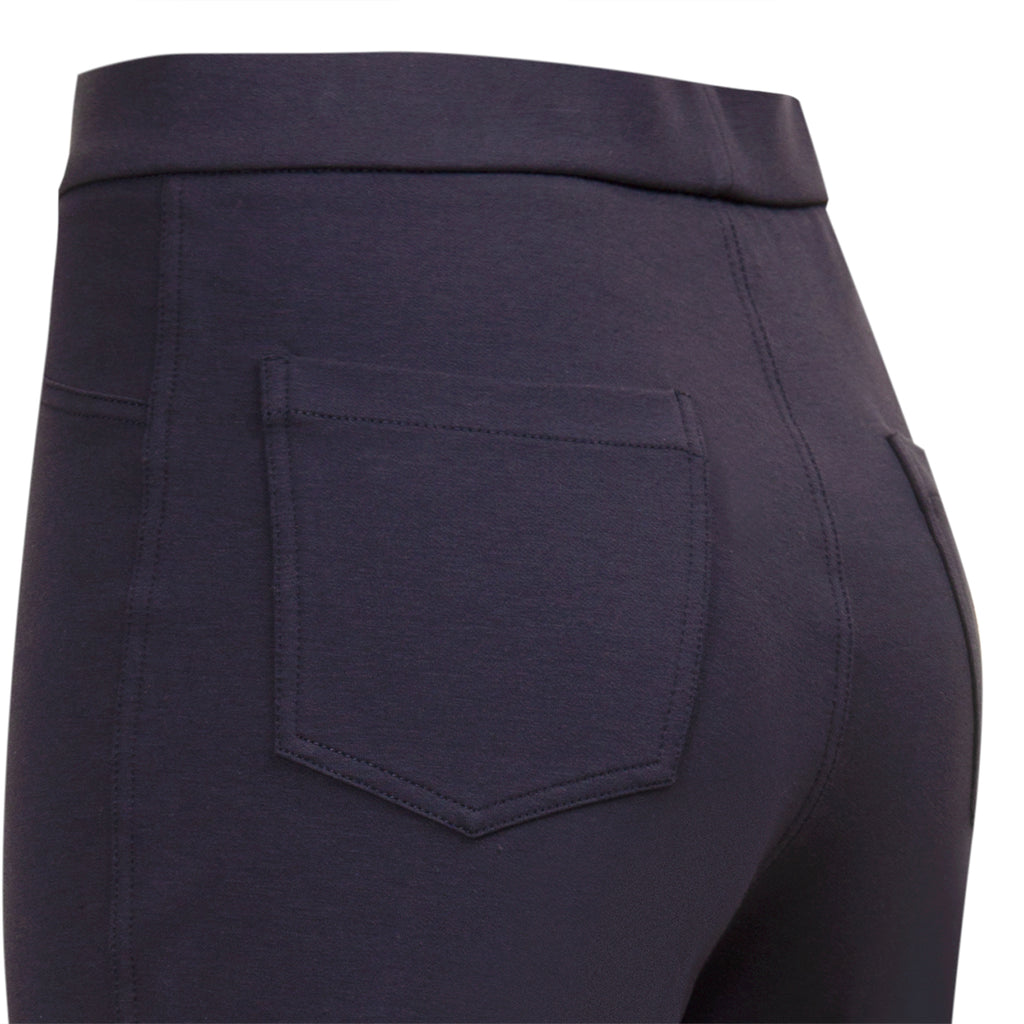 Stretch Cotton Knit Jean in Navy