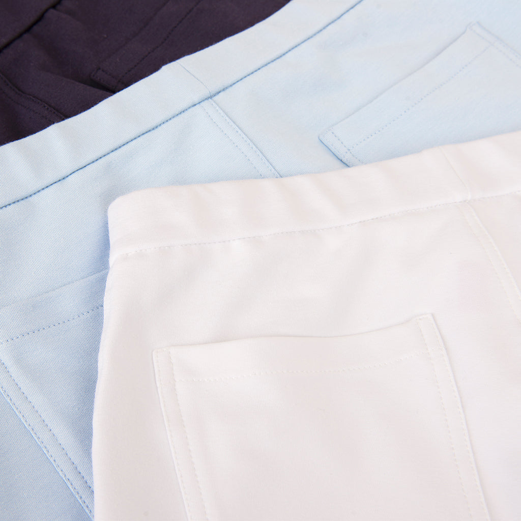 Stretch Cotton Knit Jean in White