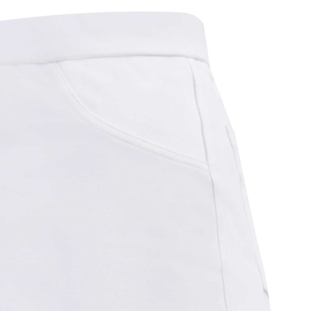 Stretch Cotton Knit Jean Skirt in White