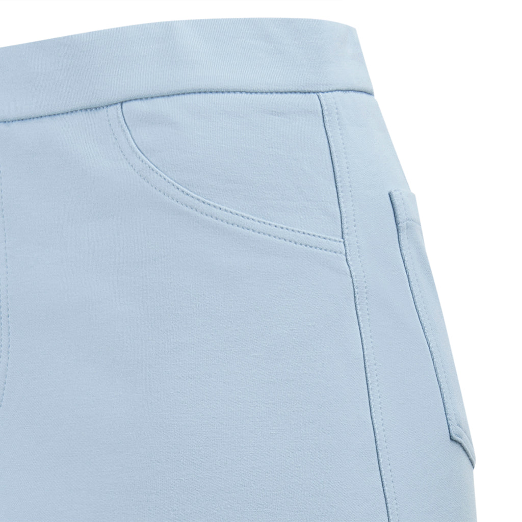Stretch Cotton Knit Jean Skirt in Giorgio Blue