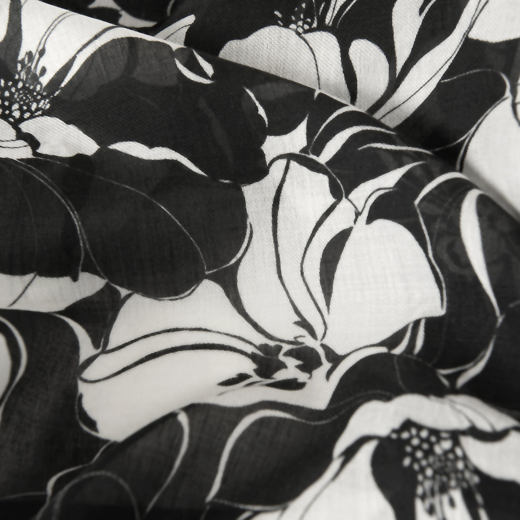 Cashmere & Modal Scarf in Valencia Black