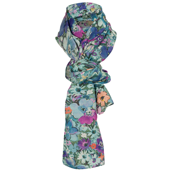 Cashmere & Modal Scarf in Meadow
