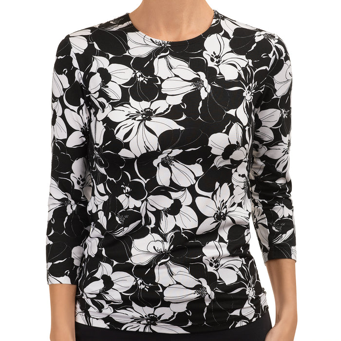 Shaped Knit Tee in Valencia Black