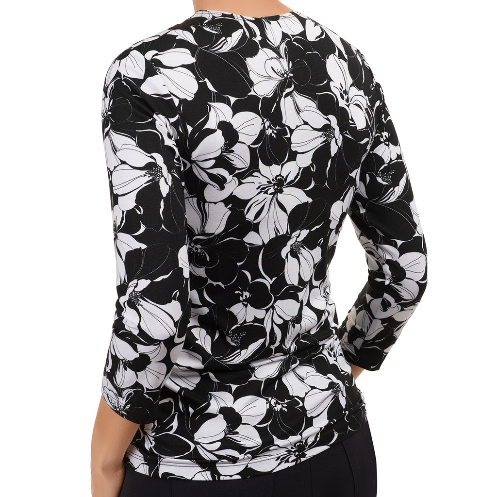 Shaped Knit Tee in Valencia Black