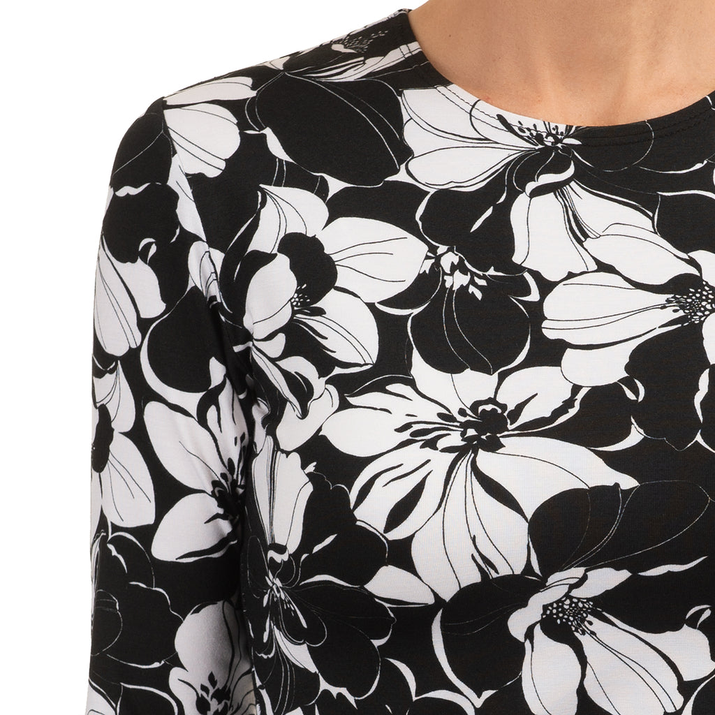 Shaped Knit Tee in Valencia Black