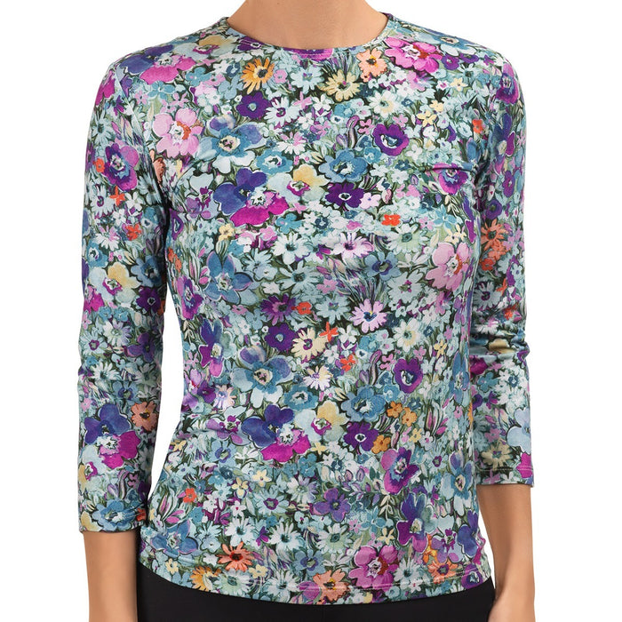 Shaped Knit Tee in Meadow