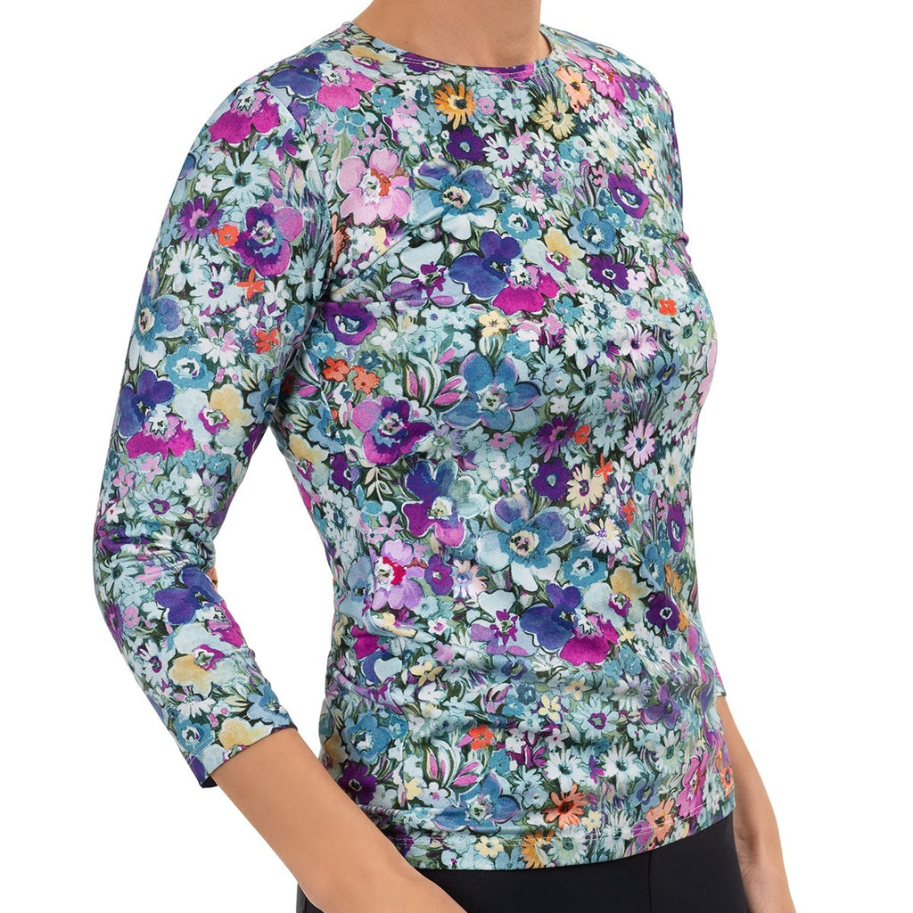 Shaped Knit Tee in Meadow